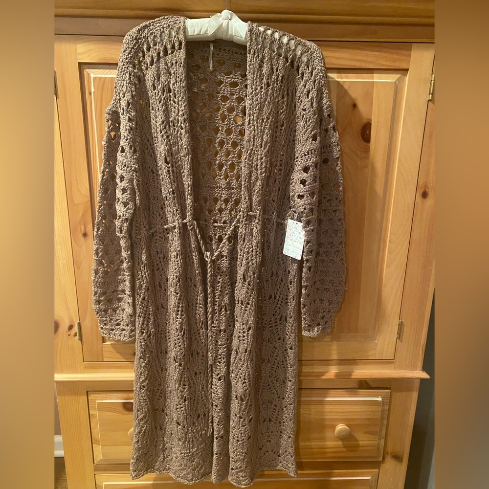 Free people XS Boardwalk Brown sweater with tags